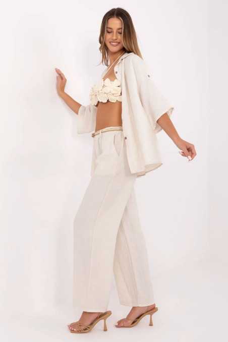 Pantalon femme Beige  -  Italy Moda 