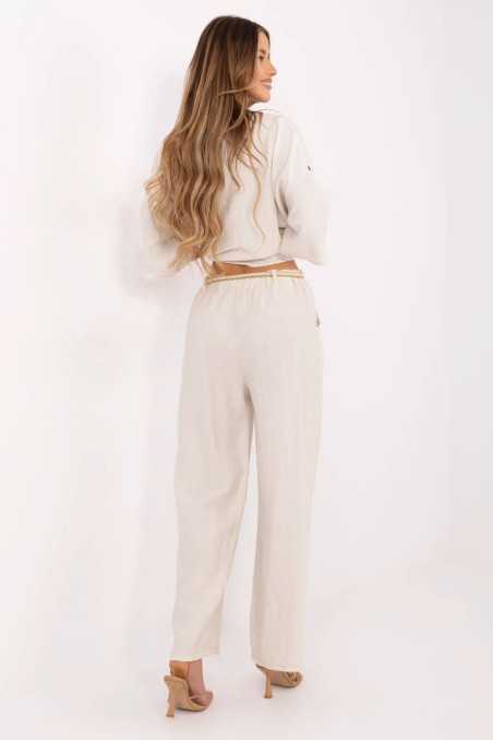Pantalon femme Beige  -  Italy Moda 