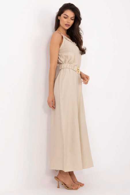 Robe de jour Beige  -  Italy Moda 