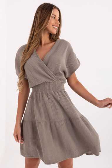 Robe de jour Beige  -  Italy Moda 