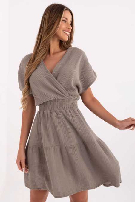 Robe de jour Beige  -  Italy Moda 
