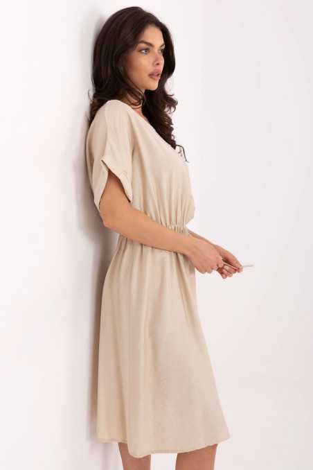 Robe de jour Beige  -  Italy Moda 