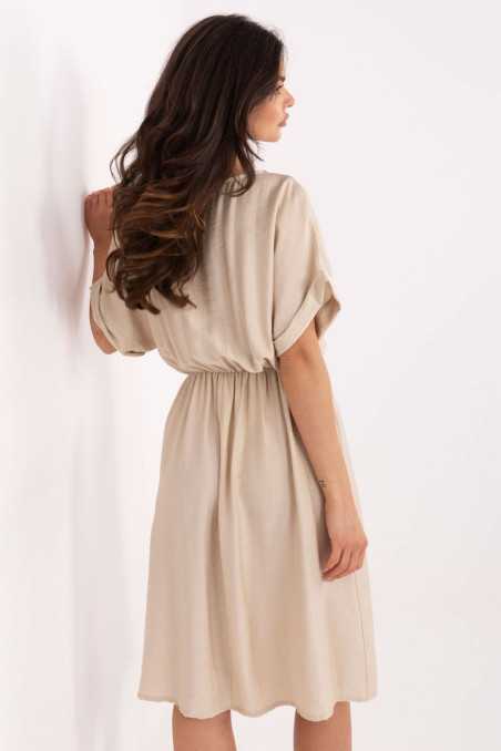 Robe de jour Beige  -  Italy Moda 