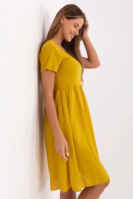 Robe de jour Jaune  -  Italy Moda 