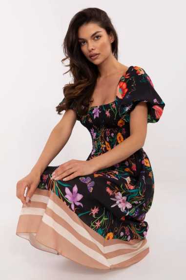 Robe de jour Noir  -  Italy Moda 