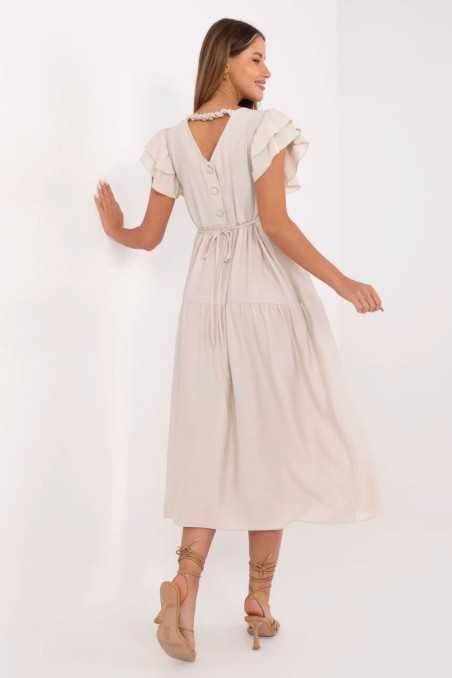 Robe de jour Beige  -  Italy Moda 