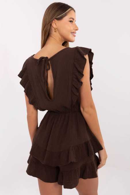 Combinaison Brun  -  Italy Moda 