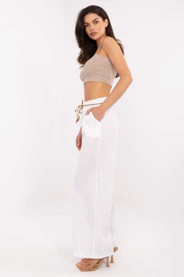 Pantalon femme Blanc  -  Italy Moda 