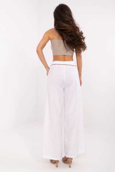 Pantalon femme Blanc  -  Italy Moda 
