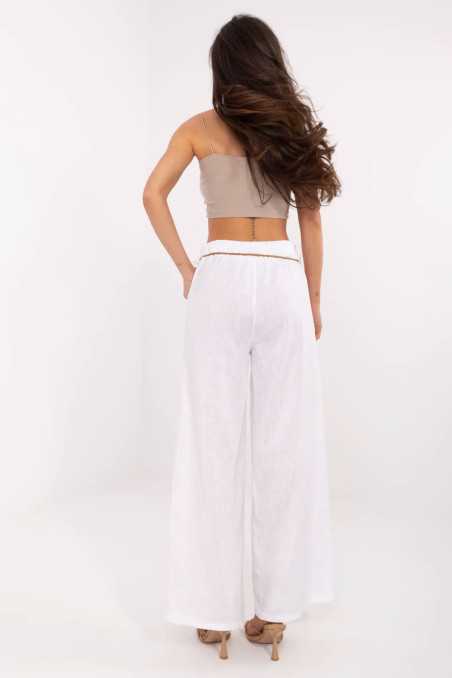 Pantalon femme Blanc  -  Italy Moda 