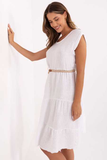 Robe de jour Blanc  -  Italy Moda 