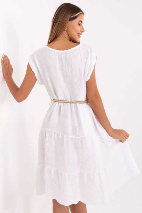 Robe de jour Blanc  -  Italy Moda 