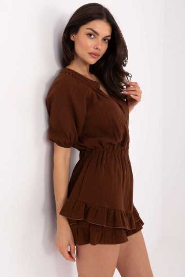 Combinaison Brun  -  Italy Moda 