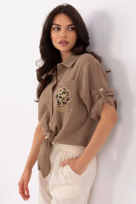 Chemise Beige  -  Italy Moda 