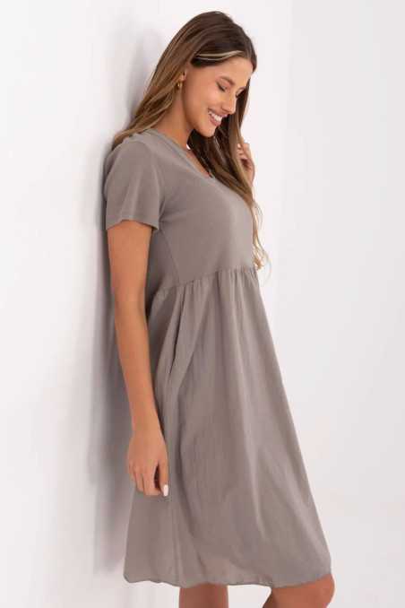 Robe de jour Beige  -  Italy Moda 