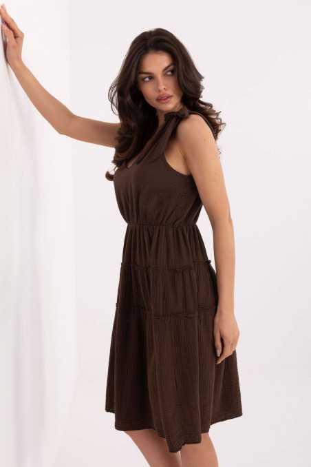 Robe de jour Brun  -  Italy Moda 