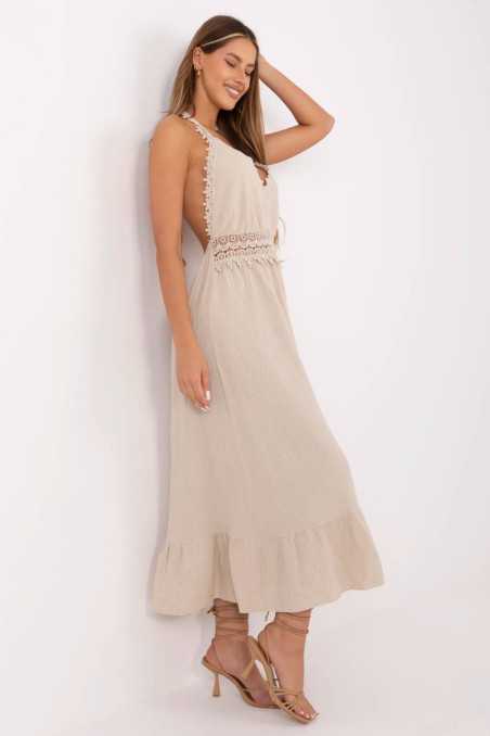 Robe de jour Beige  -  Italy Moda 