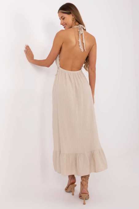 Robe de jour Beige  -  Italy Moda 