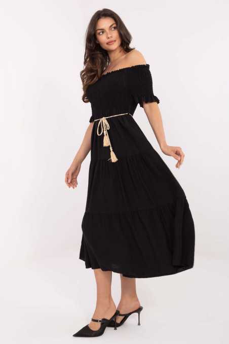 Robe de jour Noir  -  Italy Moda 