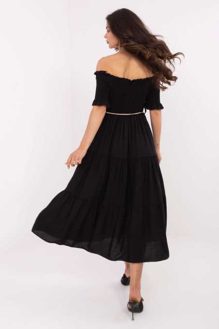 Robe de jour Noir  -  Italy Moda 