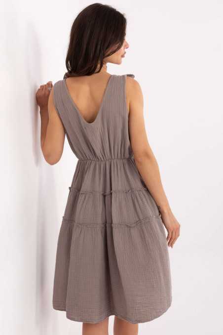 Robe de jour Beige  -  Italy Moda 