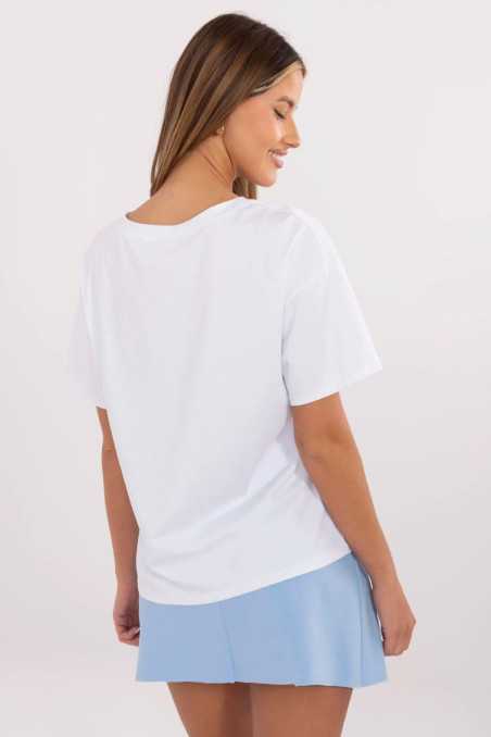 T-shirt Blanc  -  Italy Moda 