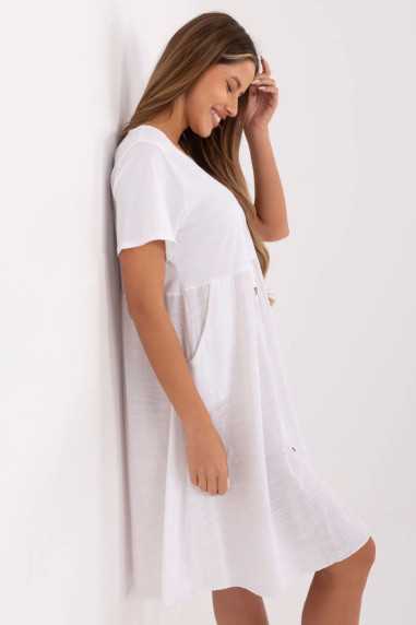 Robe de jour Blanc  -  Italy Moda 