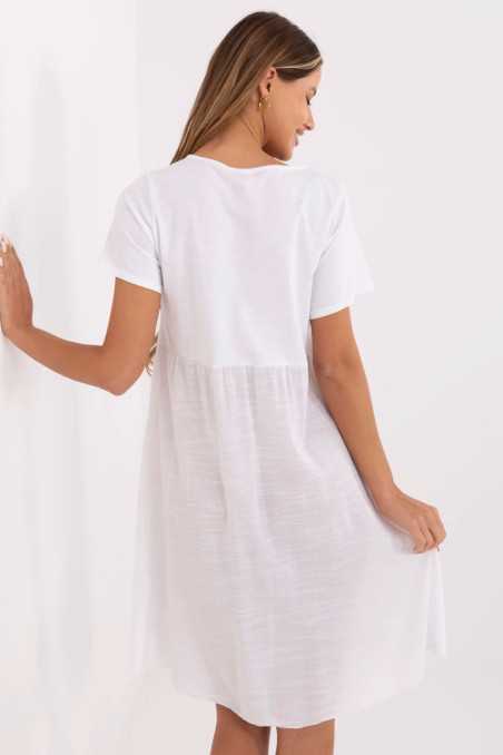 Robe de jour Blanc  -  Italy Moda 