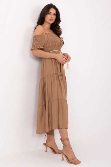 Robe de jour Brun  -  Italy Moda 