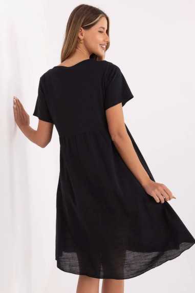 Robe de jour Noir  -  Italy Moda 