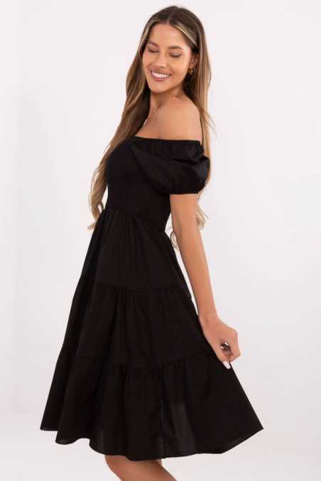 Robe de jour Noir  -  Italy Moda 