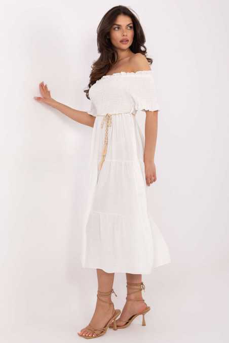 Robe de jour Blanc  -  Italy Moda 