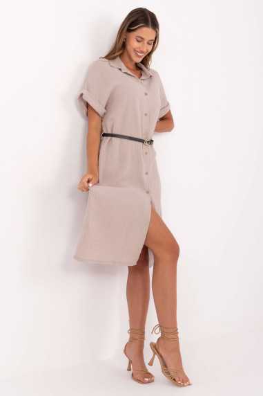 Robe de jour Beige  -  Italy Moda 