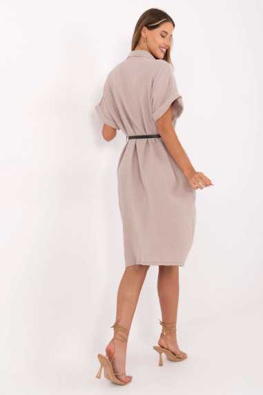 Robe de jour Beige  -  Italy Moda 