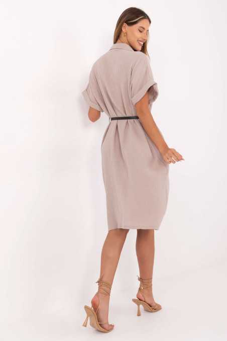 Robe de jour Beige  -  Italy Moda 