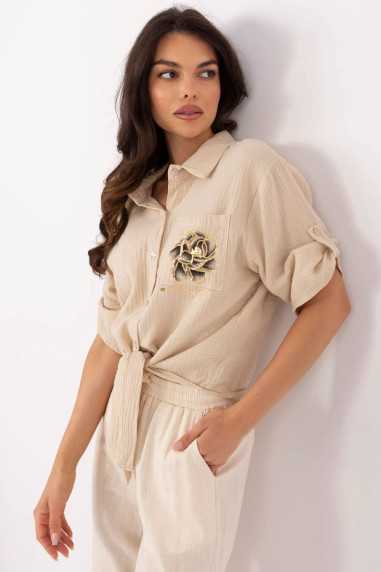Chemise Beige  -  Italy Moda 