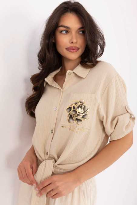Chemise Beige  -  Italy Moda 