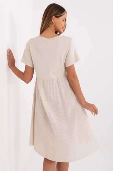 Robe de jour Beige  -  Italy Moda 