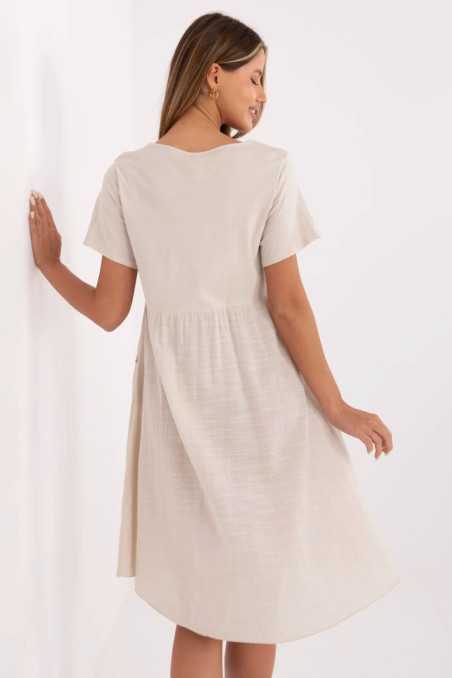 Robe de jour Beige  -  Italy Moda 