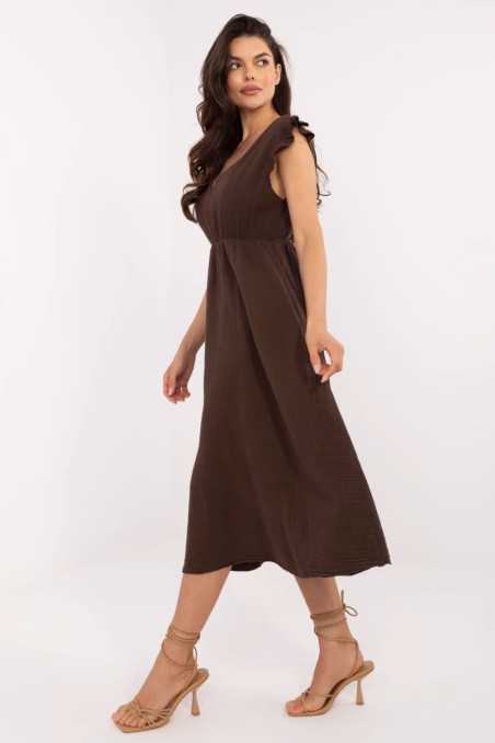 Robe de jour Brun  -  Italy Moda 