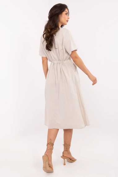 Robe de jour Beige  -  Italy Moda 