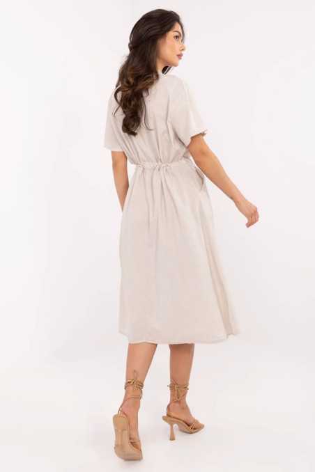 Robe de jour Beige  -  Italy Moda 