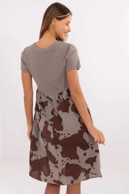 robe de jour Beige  -  Italy Moda 