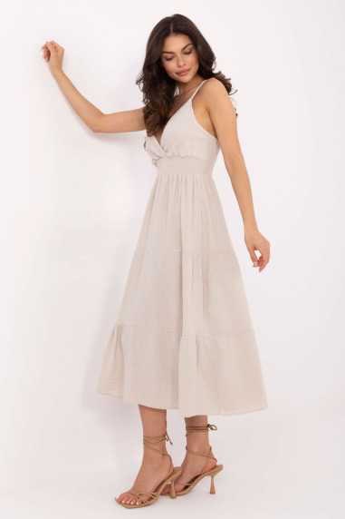 Robe de jour Beige  -  Italy Moda 