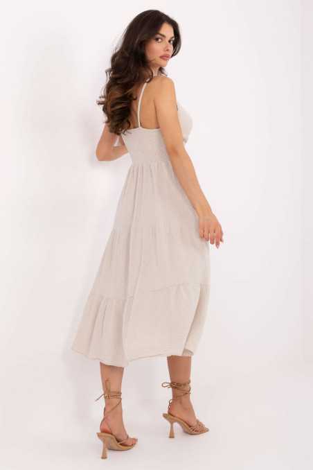 Robe de jour Beige  -  Italy Moda 
