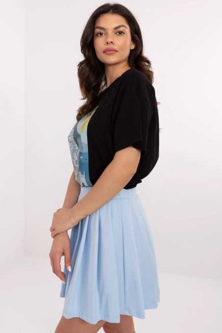 T-shirt Noir  -  Italy Moda 