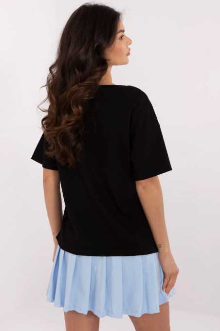 T-shirt Noir  -  Italy Moda 