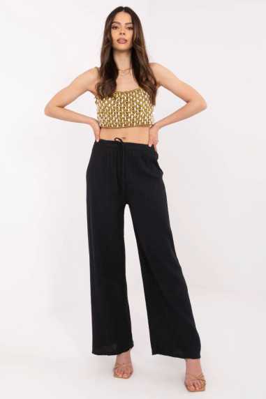 Pantalon femme Noir  -  Och Bella 