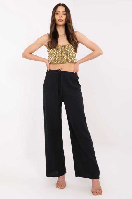 Pantalon femme Noir  -  Och Bella 