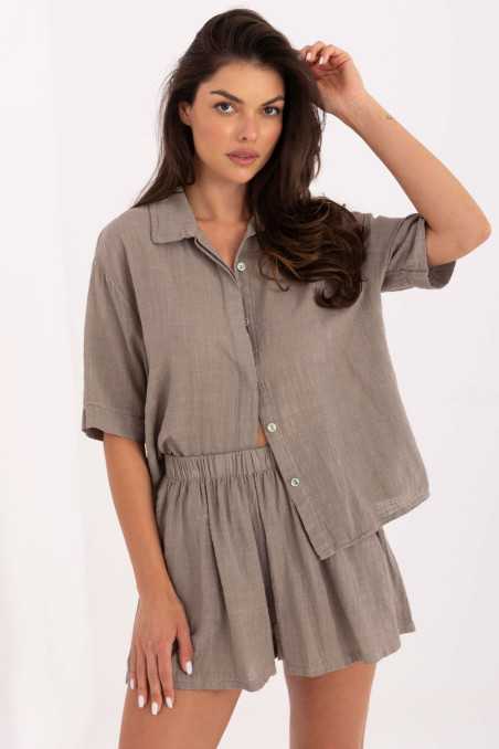 Pantalon femme Beige  -  Och Bella 
